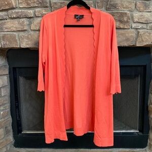 Ronni Nicole tangerine sweater cardigan. Size 1X